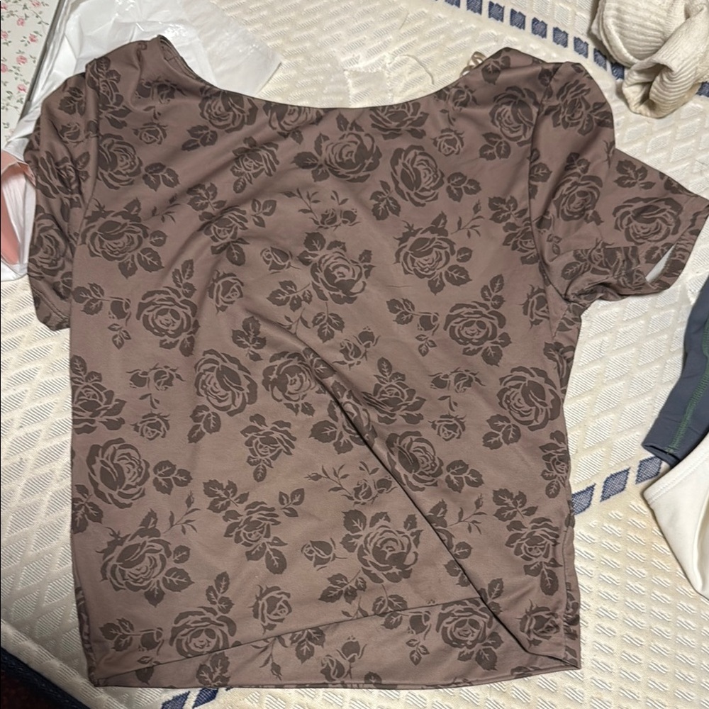 Floral Brown Women's Top